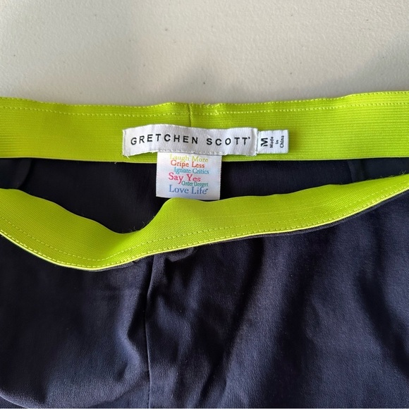 Gretchen Scott Stretch Slim Leg Pants Navy And Black - Picture 9 of 15